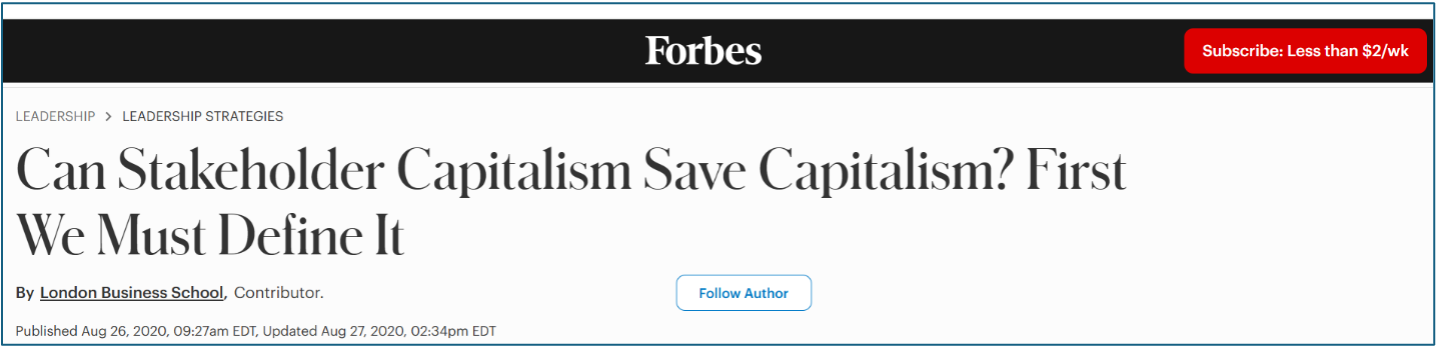 stakeholder capitalism save capitalism 