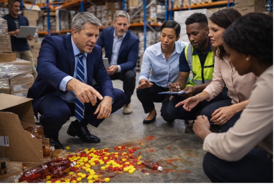 people in a warehouse 