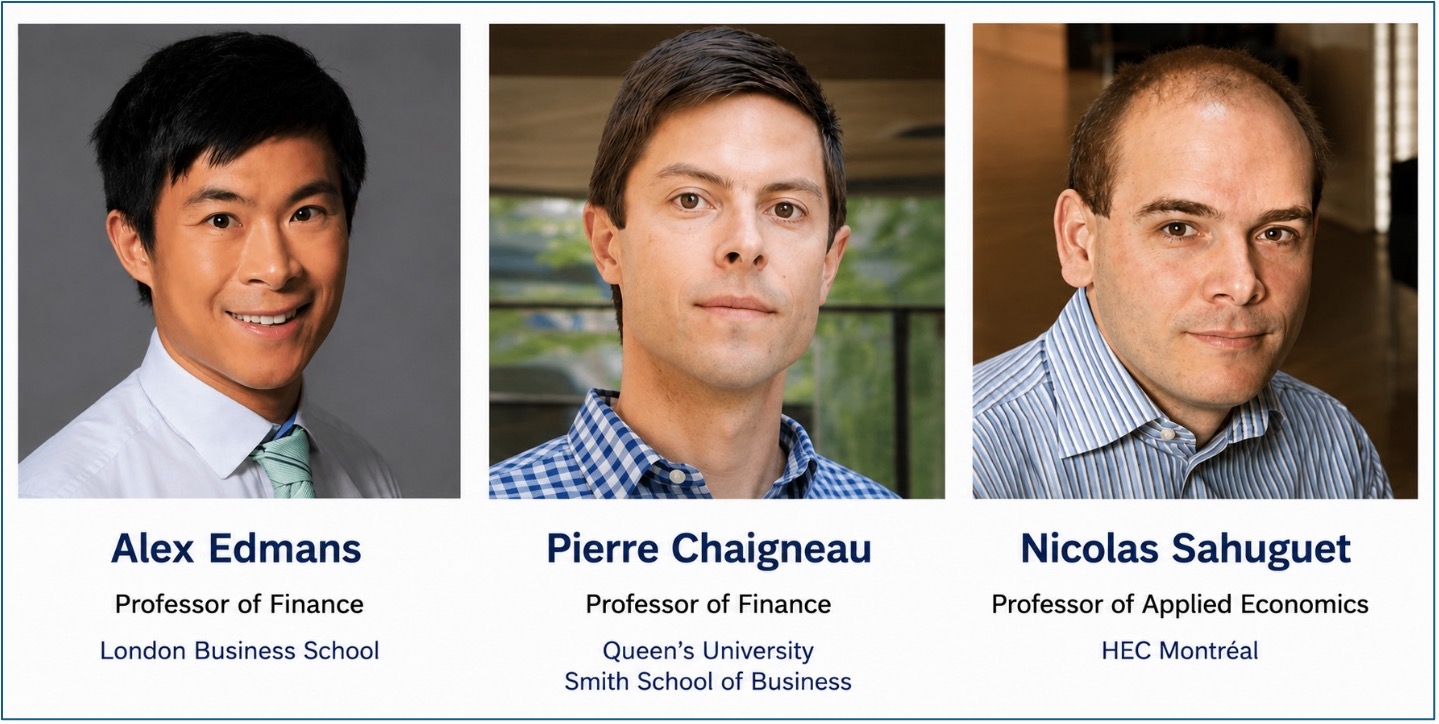Alex Edmans, Pierre Chaigneau, Nicolas Sahuguet