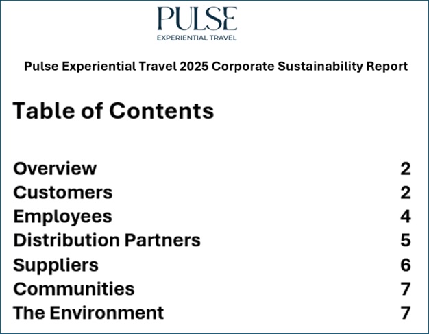 Pulse Sustainability report